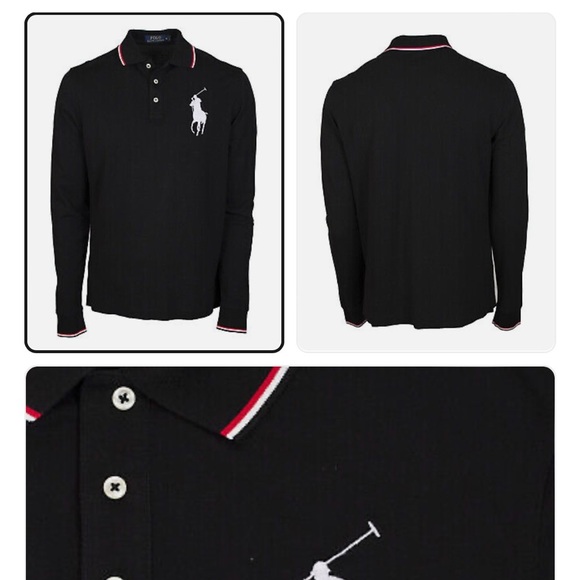 VTG 80s POLO by Ralph Lauren Navy Yellow Burgundy Lightweight Turtleneck Sz XL - Picture 1 of 5